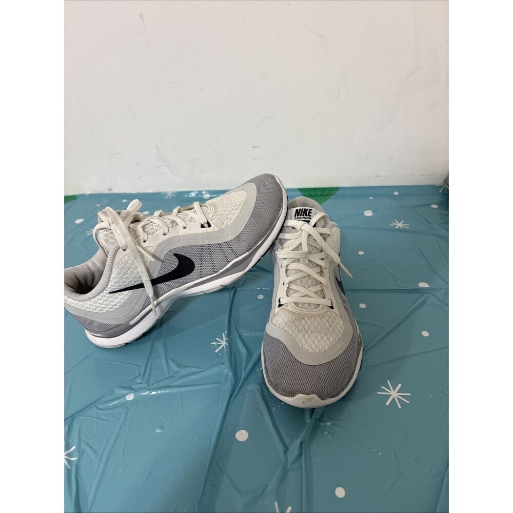 Nike Womens Flex Trainer 6 Cross Shoes White 831217-100 Lace Up Low Top US 6